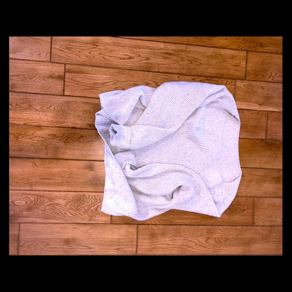 Oversized off shoulder sweater. Hot with shorts